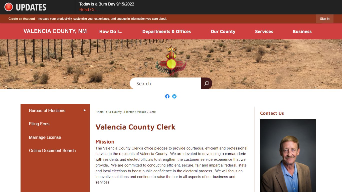 Valencia County Clerk | Valencia County, NM